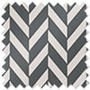 Chevron Stripe, Charcoal - Motorised Roman Blind